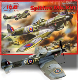 MODEL plastikowy samolot SPITFIRE Mk.XVI Polski Dywizjon 308 + mata modelarska, klej do modeli, farba , pędzlel, lakier .....