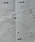 MODEL samolotu do sklejania PZL P-11c Zestaw: podkład, farby modelarskie, lakier, klej, pędzelki, taśma modelarska