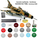 MODEL samolotu odrzutowego SUCHOJ SU-7 BKL + klej, pędzelki, farby, podkład, lakier, wash... ZESTAW DLA MODELARZA
