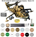 MODEL śmigłowca, helikoptera do sklejania Mi-24, farby modelarskie, klej modelarski, pędzelki, szpachlówka...