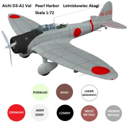 Model samolotu AICHI D3-AI Pearl Harbor + farby....