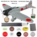 Model samolotu AICHI D3-AI Pearl Harbor + farb, klej modelarski, pędzelki do modeli, taśma ... STARTOWY ZESTAW DLA MODELARZA