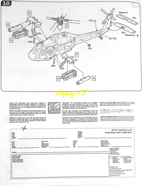 PLASTIKWY MODEL śmigłowc helikopter UH-60 Black Hawk "Night Raid" mata, farby do modeli, lakier... ZESTAW STARTOWY MODELARZA PLASTIKWY MODEL śmigłowc helikopter UH-60 Black Hawk "Night Raid" mata, farby do modeli, lakier... ZESTAW STARTOWY MODELARZA