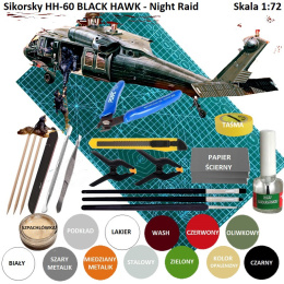 PLASTIKWY MODEL śmigłowc helikopter UH-60 Black Hawk 
