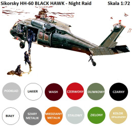 PLASTIKWY MODEL śmigłowc helikopter UH-60 Black Hawk 