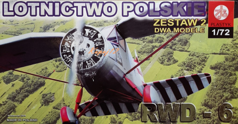 Zestaw 2 modeli samolotów P-11c oraz RWD-6 + podkład, farbki, wash, lakier, klej, pędzelki Zestaw 2 modeli samolotów P-11c oraz RWD-6 + podkład, farbki, wash, lakier, klej, pędzelki
