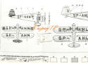 Zestaw 2 modeli samolotów P-11c oraz RWD-6 + podkład, farbki, wash, lakier, klej, pędzelki