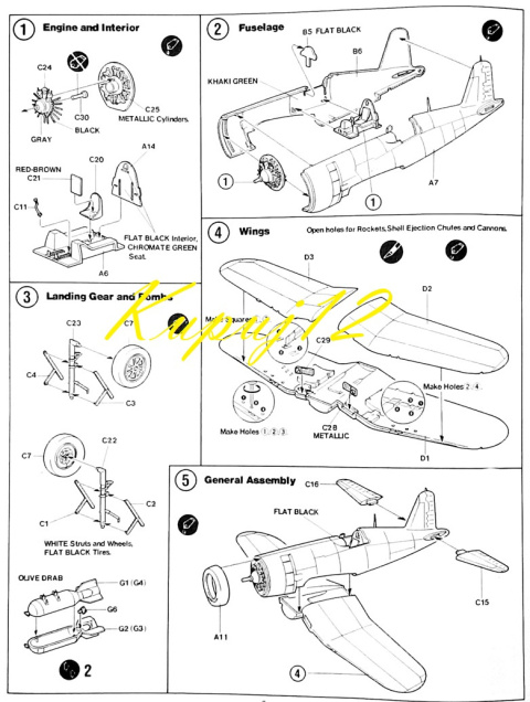 MODEL plastikowego samolotu do sklejania Corsair F4U-4B Wojna koreańska + mata samogojąca, klej do modeli, farby, 3 pędzelki MODEL plastikowego samolotu do sklejania Corsair F4U-4B Wojna koreańska + mata samogojąca, klej do modeli, farby, 3 pędzelki