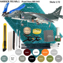 MODEL plastikowego samolotu do sklejania Sea Harrier FRS Mk1. Zestaw - mata, podkład , farby akrylowe do modeli, pędzle ....