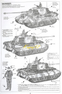 MODEL plastikowy do sklejania czołg Panzer Kampfwagen VI Tiger II King Tiger, Tygrys Królewski, skala 1:35 + klej, farby...