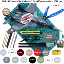 MODEL samolotu odrzutowego myśliwskiego MiG-29A Fulcrum 