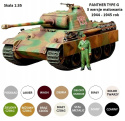 MODEL Czołgu do sklejania Panthera Tank Panther Type G + podkład, lakier, farby, wash do zabrudzeń, ziemia .... Skala 1:35