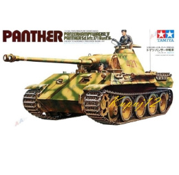 MODEL czołg do sklejania Pantera Panzer PANTHER A + farby akrylowe do plastikowych modeli, podkład do plastiku, wash, lakier..