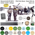 MODEL samolot Messerschmitt Bf 109F-4 z personelem 1:48 , klej, zestaw farb akrylowych, podkład, pędzle modelarskie......