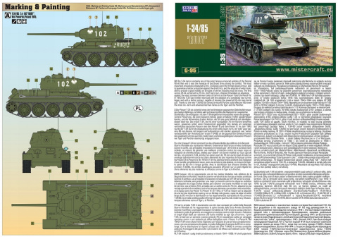 PLASTIKOWY MODEL do sklejania czołg T34/85 RUDY 102 + klej modelarski , podkład, lakier do modeli, farba akrylowa do modeli + PLASTIKOWY MODEL do sklejania czołg T34/85 RUDY 102 + klej modelarski , podkład, lakier do modeli, farba akrylowa do modeli +
