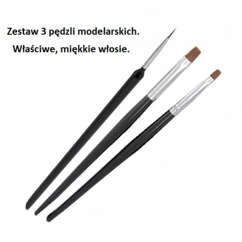 ZESTAW 3 PĘDZLI MODELARSKICH okrągły pędzelek 000 płaski pędzelek 4 i płaski pędzelek 6 ZESTAW 3 PĘDZLI MODELARSKICH okrągły pędzelek 000 płaski pędzelek 4 i płaski pędzelek 6