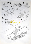 CZOŁG model plastikowy do sklejania niemiecki pojazd dowodzenia SdKfz 135 + klej wamod, farby modelarskie akrylowe, podkład...