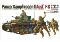 MODEL czołgu do sklejania Panzer Kampfwagen II Ausf. F/G +mata, klej do modeli, zestaw farb modelarskich akrylowych + podkład,..