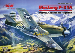 MODEL do sklejania amerykański samolot myśliwski P-51A Mustang + mata A3, klej modelarski, farba modelarska, podkład, lakier...