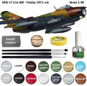 MODEL samolot Mig 17 Lim 6M polskie malowanie, klej, farby akrylowe do modeli, podkład do farb akrylowych modelarskich .....
