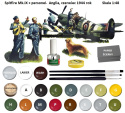 MODEL samolot Spitfire Mk.IX personelem 1:48 , klej, zestaw farba akrylowa modelarska, podkład do modeli, lakier, pędzelki....