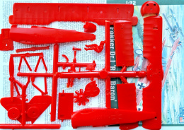 MODEL samolot Fokker Dr.1 Triplane 1:48 Lothar von Richthofen RED BARON + mata, farba modelarska, podkład do modeli, pędzle...