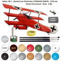 MODEL samolot Fokker Dr.1 Triplane RED BARON 1:48 RED BARON + klej, farba modelarska, podkład do modeli, lakier do modeli