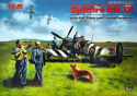 MODEL samolot Spitfire Mk.IX personelem 1:48 , zestaw farba akrylowa modelarska, podkład do modeli, lakier błyszczący......