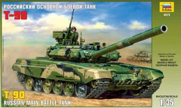 PLASTIKOWY MODEL do sklejania czołg T-90 + mata A3, klej modelarski wamod, farby akrylowe do modeli, pędzelek modelarski 000 ...