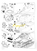 TANK, Model radzieckiego czołgu T-34/85+ farby akrylowe modelarskie, podkład, lakier, ziemia, wash do zabrudzeń....