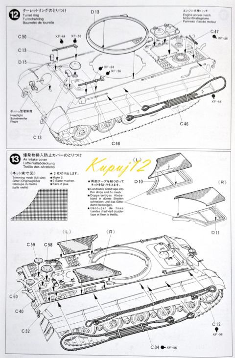 Model do sklejania czołg Panzer Kampfwagen VI Tiger II, Porsche Turret, King Tiger, Tygrys Królewski, skala 1:35, mata, farby.. Model do sklejania czołg Panzer Kampfwagen VI Tiger II, Porsche Turret, King Tiger, Tygrys Królewski, skala 1:35, mata, farby..