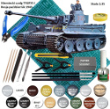 Model do sklejania czołgu Panzerkampfwagen VI Tiger I, Tygrys I , skala 1:35 + mata, klej, pędzel x3, farby...