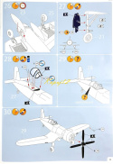 MODEL plastikowy samolot do sklejania Corsair F4U-4 + mata samogojąca do cięcia A3, klej, farby modelarskie akrylowe matowe...