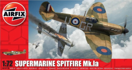 PLASTIKOWY MODEL samolotu do sklejania Spitfire Mk.Ia + podkład, farby akrylowe matowe do modeli, podkład do farb akrylowych..