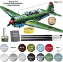 MODEL samolotu do sklejania Suchoj Su-2 + klej, 3 pędzle modelarskie, taśma modelarska, podkład, farby akrylowe do modeli ...