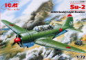 MODEL samolotu do sklejania Suchoj Su-2 + mata samogojąca do cięcia A3, klej, 3 pędzelki, taśma modelarska, podkład, farby ....