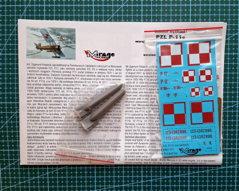 Model plastikowy samolotu do sklejania PZL P.11c + mata modelarska A3, klej, podkład, farby akrylowe matowe do modeli ... Model plastikowy samolotu do sklejania PZL P.11c + mata modelarska A3, klej, podkład, farby akrylowe matowe do modeli ...