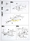 Model plastikowy samolot do sklejania Royal Aircraft Factory S.E. 5A + mata A3, klej modelarski, podkład, farby akrylowe matowe.