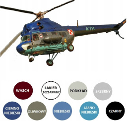 MODEL śmigłowca, helikoptera do sklejania Mi-2 Hoplite + zestaw farb...