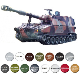 CZOŁG, amerykańska haubica samobieżna M109 + farby, podkład, lakier, skala 1:35