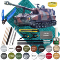 CZOŁG, amerykańska haubica samobieżna M109 + mata modelarska A3, klej, 3 pędzelki, farby, podkład, lakier, skala 1:35