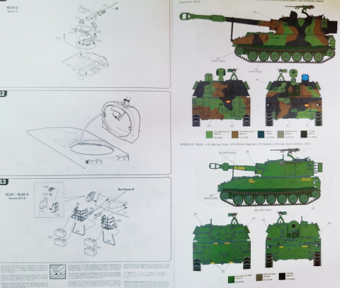 CZOŁG, amerykańska haubica samobieżna M109 + mata modelarska A3, klej, 3 pędzelki, farby, podkład, lakier, skala 1:35 CZOŁG, amerykańska haubica samobieżna M109 + mata modelarska A3, klej, 3 pędzelki, farby, podkład, lakier, skala 1:35
