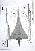 MODEL PLASTIKOWEGO SAMOLOTU do sklejania Tupolew Tu-144 + farby, podkład modelarski, wash modelarski, lakiere...