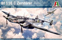 MODEL niemieckiego samolotu do sklejania Bf 110 C Zerstorer + klej, pędzle, podkład, farby, lakier..
