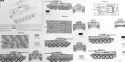 MODEL plastikowego czołgu do sklejania Tank T-34/76 +mata, klej, podkład, lakier, farby akrylowe modelarskie, wash, 3 pędzelki..