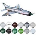 MODEL samolotu do sklejania Mig-21 + podkład, farby, lakier..