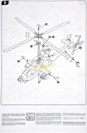 AH-64A APACHE Amerykański szturmowy śmigłowiec Model do sklejania+Mata,farby, lakier, klej, pędzle, narzędzia