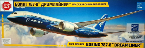 Boeing 787-8 Dreamliner model do sklejania +Mata, farby, klej, narzędzia Boeing 787-8 Dreamliner model do sklejania +Mata, farby, klej, narzędzia