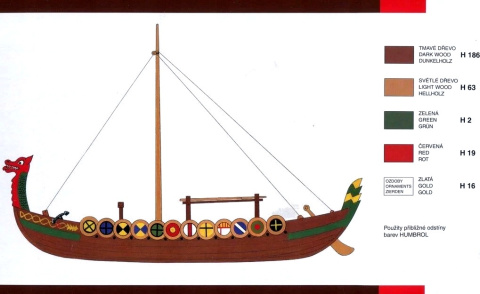 DUŻY MODEL łódź Wikingów Drakkar skala 1:60, 31 cm+ zestaw farb modelarskich z fabą podkładową.... DUŻY MODEL łódź Wikingów Drakkar skala 1:60, 31 cm+ zestaw farb modelarskich z fabą podkładową....