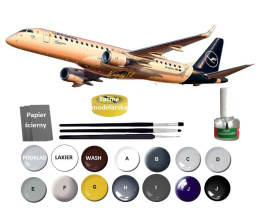 EMBRAER 190 Pasażerski samolot model do sklejania samolotu Farby, klej , pędzle